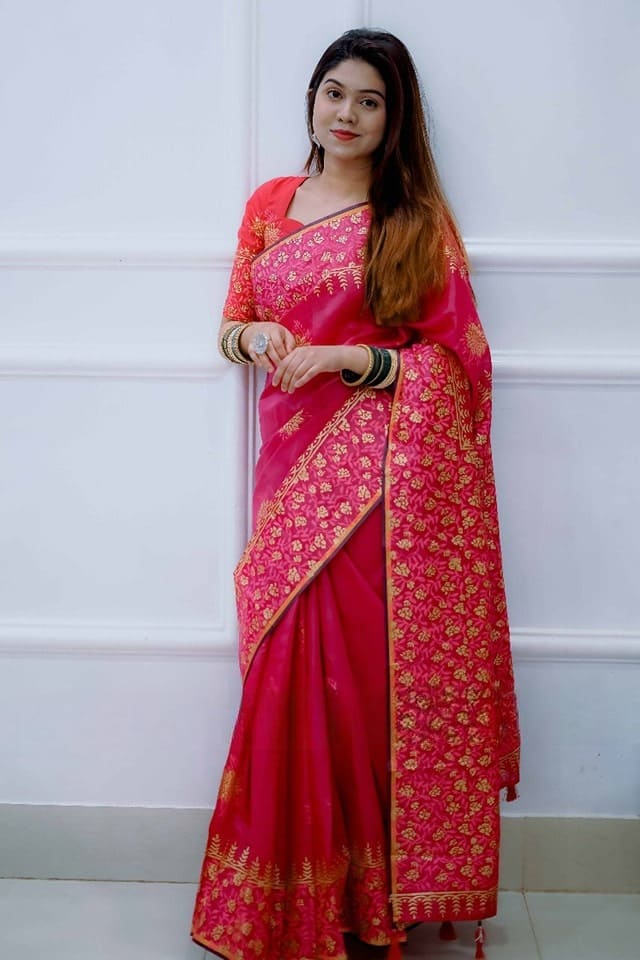 Kubari Silk Saree (With Blouse piece